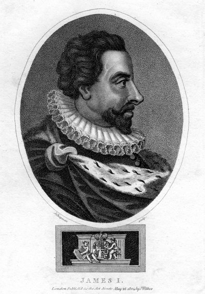 James I av England, 1804. av J. Chapman