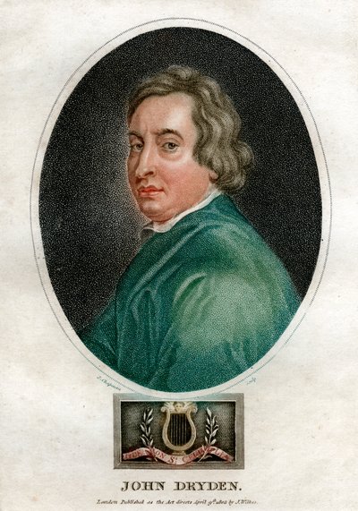 John Dryden, engelsk dramatiker och poetpristagare från 1600-talet, 1803. av J. Chapman