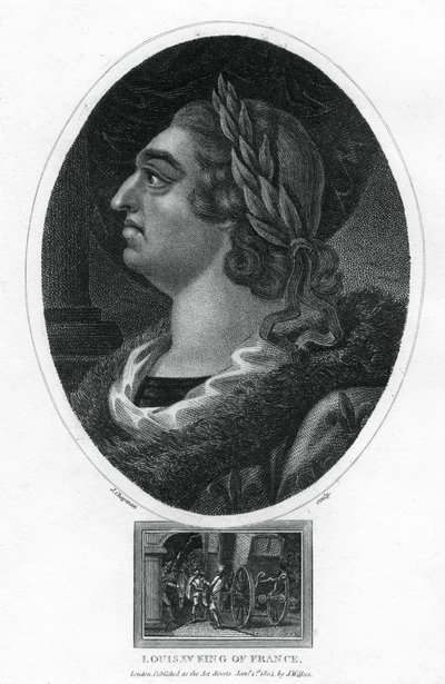 Ludvig XV, kung av Frankrike, 1805. av J. Chapman