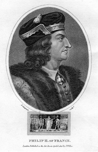 Filip II, kung av Frankrike, 1805. av J. Chapman