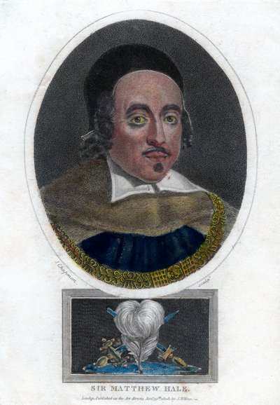 Sir Matthew Hale, 1600-talets Lord Chief Justice of England, 1808. av J. Chapman
