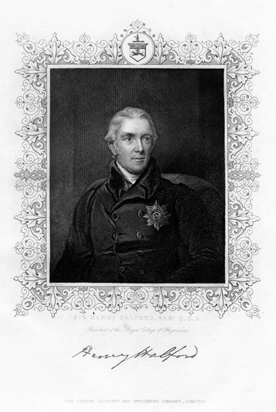 Sir Henry Halford, brittisk läkare, 1800-talet. av J. Cochran