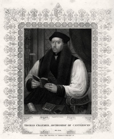 Thomas Cranmer, ärkebiskop av Canterbury, 1800-talet av J. Cochran