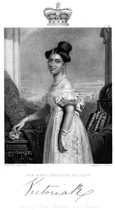 Victoria, drottning av Storbritannien och Irland, c1838 av J. Cochran