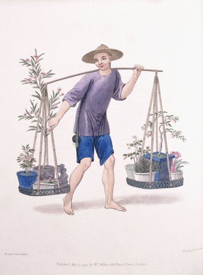 En portier med fruktträd och blommor, c.1800-01 av J Dadley