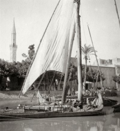 På Mahmoudiyah-kanalen, Alexandria, Egypten, 1900-talet av J. Dearden Holmes