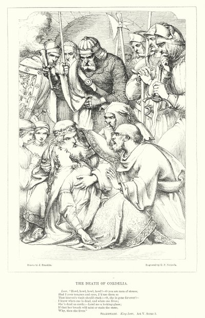 Cordelias död (gravyr) av J. Franklin