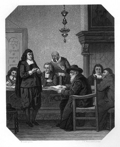 Benedict Spinoza, holländsk 1600-talsfilosof, c1870. av J. H. Rennefeld