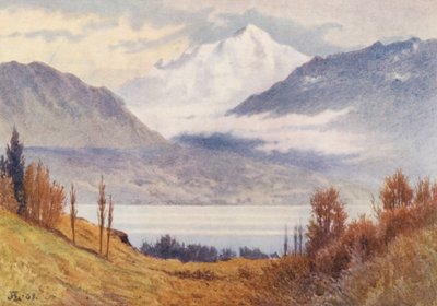Mont Blanc från ovanför Morges (färglitografi) av J. Hardwicke Lewis