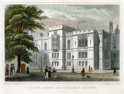 The New Library and Parliament Chambers, Westminster, London, 1829. av J Hinchcliff
