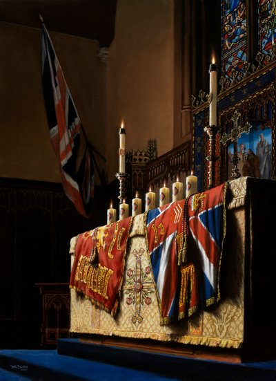 1 Welsh Guards, 2000-16 (olja på duk) av J Hugh L Beattie