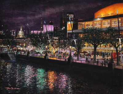 Festival Hall, 2000 (oljemålning) av J Hugh L Beattie