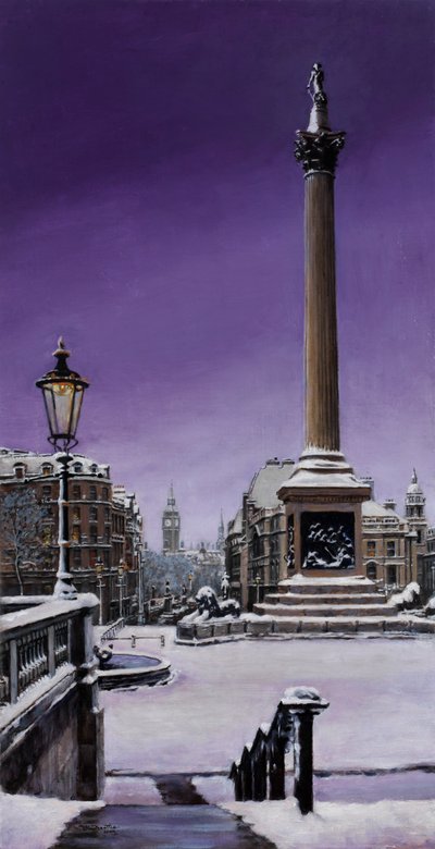 Lord Nelson under snö, 2000 (oljemålning) av J Hugh L Beattie