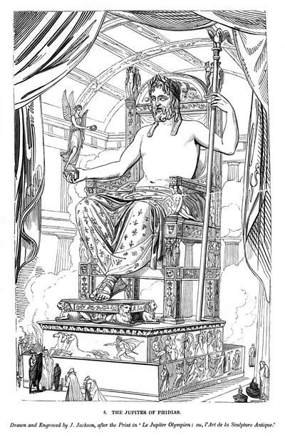 Phidias Jupiter, 1843 av J. Jackson