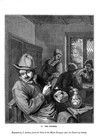 Rökaren, c1630-1680 1843. av J. Jackson