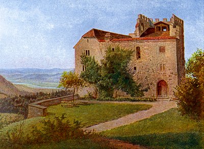 Habsburg slott, nära Aargau, Schweiz, 1902-1903. av J Lange