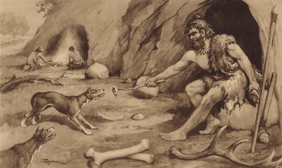 Cave-Man (litho) av J. Macfarlane