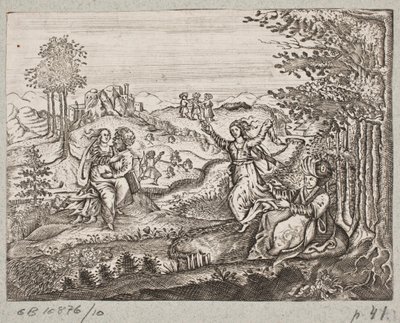 Illustration till Adam Olearius, "Persian Rosenthal av en genial poet Schich Saadi […]", Schleswig 1660 av J. Muller