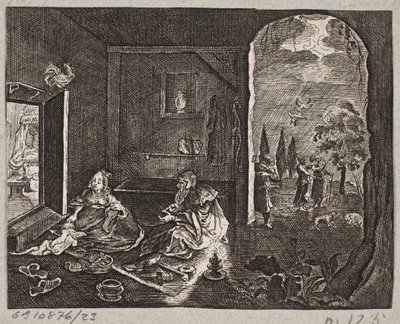 Illustration till Adam Olearius, "Persian Rosenthal av en genial poet Schich Saadi […]", Schleswig 1660 av J. Muller