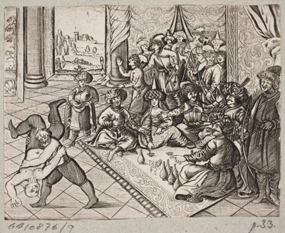 Illustration till Adam Olearius, "Persian Rosenthal av en genial poet Schich Saadi […]", Schleswig 1660 av J. Muller