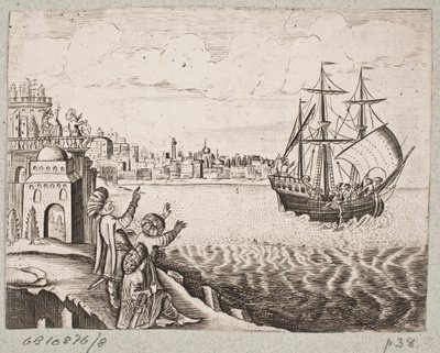 Illustration till Adam Olearius, "Persian Rosenthal av en genial poet Schich Saadi […]", Schleswig 1660 av J. Muller