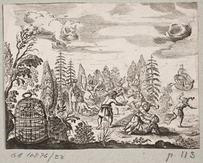 Illustration till Adam Olearius, "Persian Rosenthal av en genial poet Schich Saadi […]", Schleswig 1660 av J. Muller