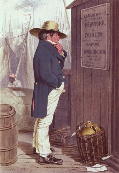 Homeward Bound, The Quay of New York, graverad av T.H.E. Mcguire, 1854 (se 189006) av J Nicol