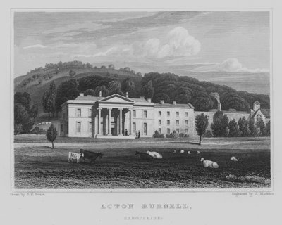 Acton Burnell, Shropshire (gravyr) av John Preston Neale