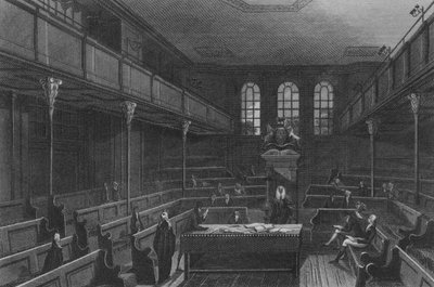 Interiör av underhuset (gravyr) av John Preston Neale