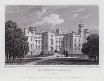 Mulgrave Castle, Yorkshire (gravyr) av John Preston Neale