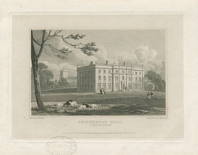 Swynnerton Hall: gravyr, nd [c 1821] (tryck) av John Preston Neale
