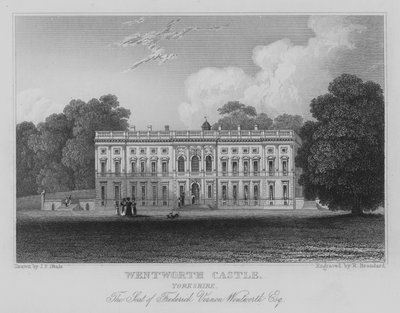 Wentworth Castle, Yorkshire, The Seat of Frederick Vernon Wentworth, Esquire (gravyr) av John Preston Neale