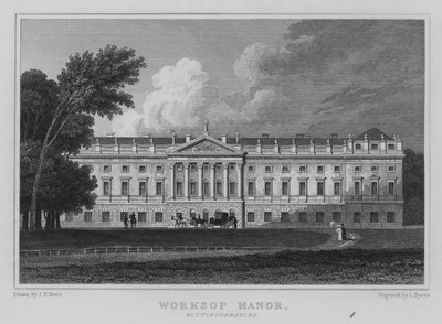 Worksop Manor, Nottinghamshire (gravyr) av John Preston Neale