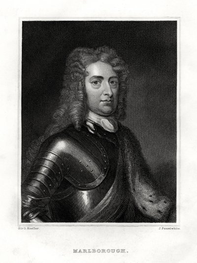 John Churchill, hertigen av Marlborough, engelsk soldat, 1860 av J. Posselwhite