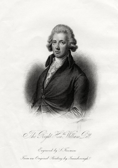 William Pitt den yngre, brittisk statsman, 1800-talet av J. Posselwhite