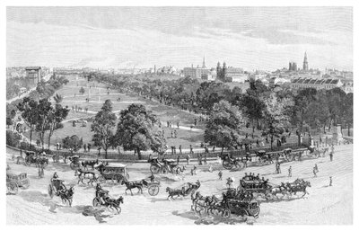 Hyde Park, Sydney, New South Wales, Australien, 1886. av J. R. Ashton