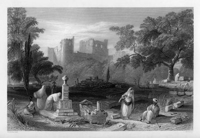 En turkisk gravplats i Sidon, Libanon, 1841. av J. Redaway