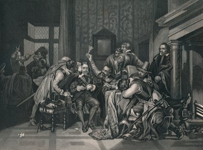 Charles den förste i vaktrummet, 1649, mitten av 1800-talet. av J. Rogers