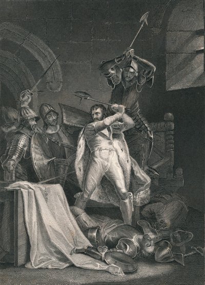 Richard II:s död, 1400, mitten av 1800-talet. av J. Rogers
