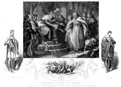 Edward, prins av Wales 1330-1376, 1800-talet. av J. Rogers