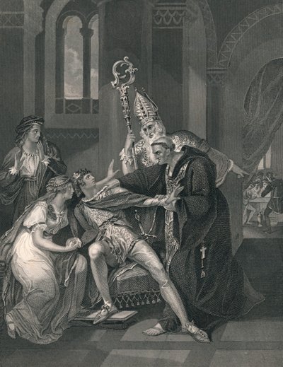 Edwy och Elgiva, mitten av 1800-talet. av J. Rogers