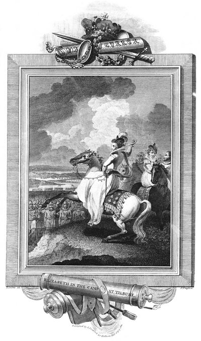 Elizabeth i lägret i Tilbury, 1811 av J. Rogers