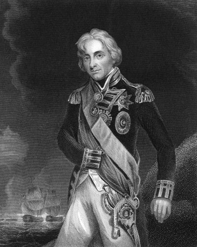 Horatio Nelson, 1:e Viscount Nelson, engelsk sjöbefälhavare, c1798-c1805 c1857 av J. Rogers