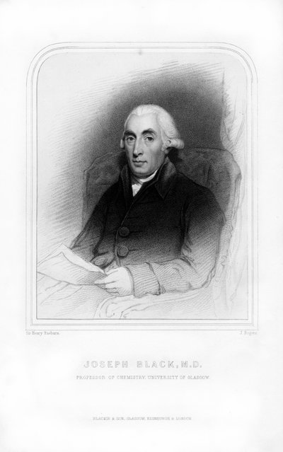 Joseph Black, skotsk fysiker och kemist, 1870. av J. Rogers