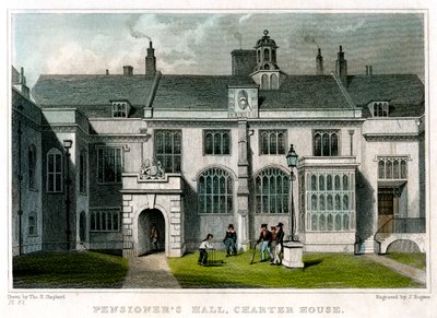 Pensioners Hall, Charterhouse, London, 1830. av J. Rogers