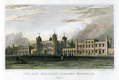 The New Military Academy Woolwich, Kent, c1829 av J. Rogers