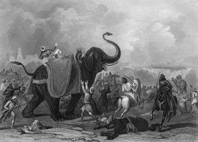 Belägringen av Mooltan Multan, Indien, 1849 c1857. av J. Rogers