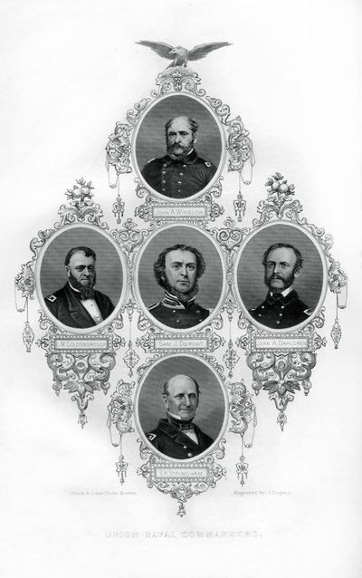 Unionens inbördeskrigsamiraler Winslow, Goldsborough, Du Pont, Dahlgren och Stringham, 1862-1867. av J. Rogers