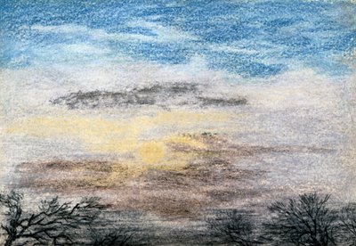Chromatics of the Sky, 27 oktober 1883 (krita och krita på papper) av J. S. Dyason
