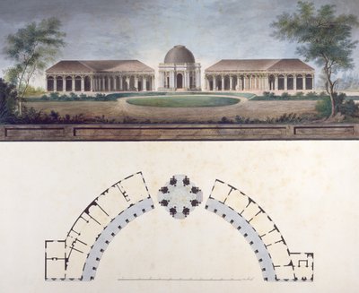 Solens tempel i Bayreuths eremitage ca 1780 (wc på papper) av J. Saher